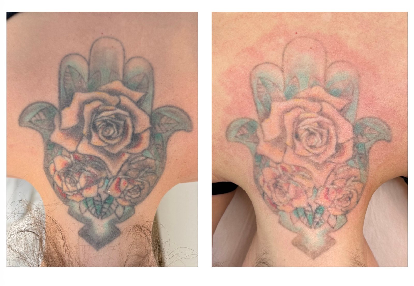 color tattoo in prosess