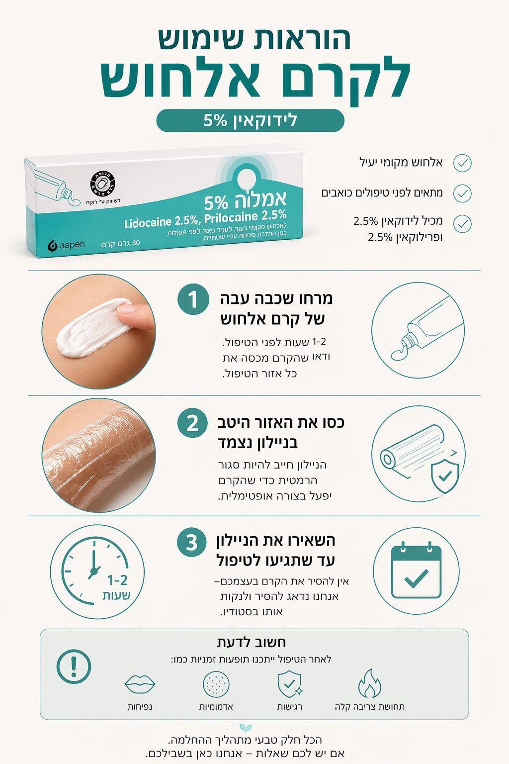 קרם אלחוש שימוש