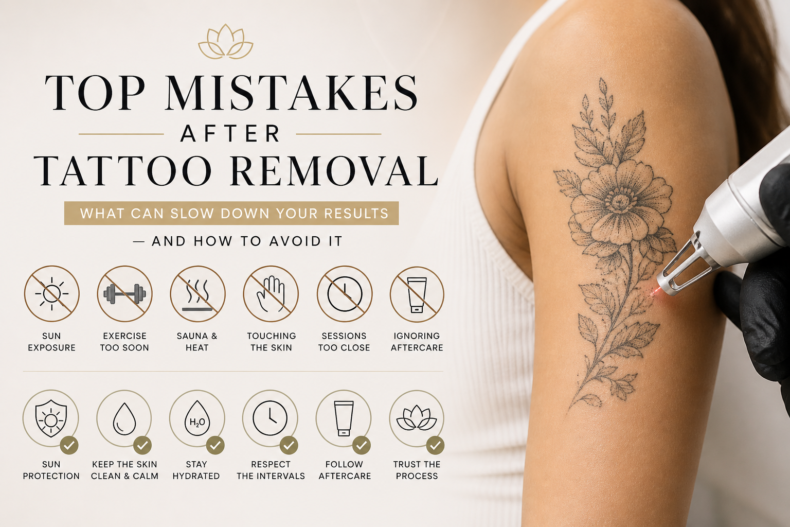 Top Mistakes After Tattoo Removal
